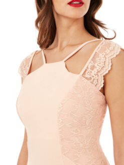 Cauto o Rochie Lunga Ieftina Nude? Descopera Colectia Mangata.ro | Rochie Lunga Nude Dantela ROCHII Ieftine Online Lungi ELEGANTE