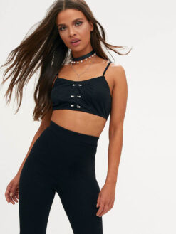 Cauti un Top Fashion Casual Online Ieftin? Descopera Colectia Mangata 2019 Bustiera Neagra Perle Fashion TOPURI Dama Vara Ieftine Online
