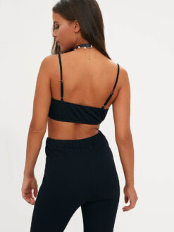 Cauti un Top Fashion Casual Online Ieftin? Descopera Colectia Mangata 2019 Bustiera Neagra Perle Fashion TOPURI Dama Vara Ieftine Online