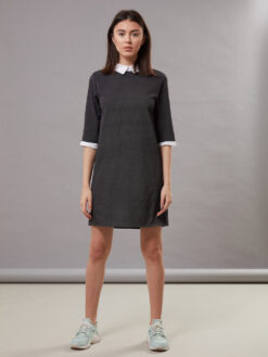 Cauti sa cumperi o Rochie Midi de Zi Eleganta? Descopera Rochiile Mangata Rochie de Zi Office Ieftina ROCHII Business Gri Maneca Toamna
