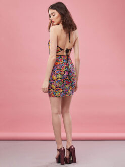 Cauti o Rochie Scurta Colorata Online? Descopera Colectia Mangata Sensual Rochie Scurta Broderie Multicolora ROCHII Seara de Vara Ieftine