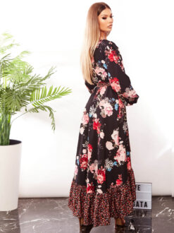 Cauti O Rochie de Vara Vaporoasa Lunga cu Imprimeu? Livrare Rapidă, Comanda pe Mangata.ro Rochie Lungă de Seară Voal Imprimeu Floral Vară MANGATA