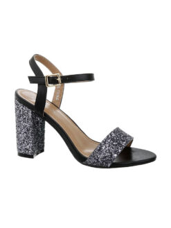 Cauti un o Sanda Eleganta Deosebita cu Glitter Comoda? Vezi Colectia Mangata Sandale Negre Glitter Toc Patrat Ieftine ONLINE Piele Ecologica