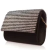 Cauti un Clutch Elegant Negru Online? Descopera Noua Colectie Mangata.ro | CPoseta Eleganta de Ocazie Neagra Cristale Satin MENBUR
