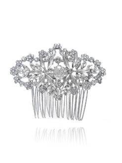 Cauti un Pieptene de Mireasa cu Cristale? Descopera Mangata Jewelry Piptene Argintiu cu Cristale Stralucitoare Piepteni Mireasa MANGATA