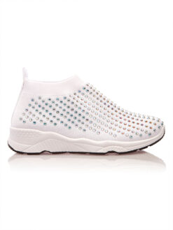 Cauti un Adidas in Trend Deosebit? Descopera Colectia Mangata 2020 | Adidasi Dama Albi de Vara Cristale Sneakers Fashion MANGATA