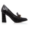Cauti Pantofi in Trend Deosebiti? Descopera Online Colectia Mangata Pantofi Negri Casual Lant Birou Piele Neagra Menbur Online MANGATA