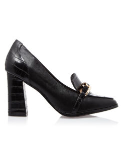 Cauti Pantofi in Trend Deosebiti? Descopera Online Colectia Mangata Pantofi Negri Casual Lant Birou Piele Neagra Menbur Online MANGATA