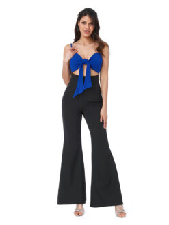 Cauti O Salopeta Neagra cu Design Deosebit? Comanda din Colectia Mangata Salopeta Lunga Neagra Glamour de Dama Eleganta Online MANGATA