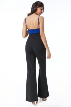 Cauti O Salopeta Neagra cu Design Deosebit? Comanda din Colectia Mangata Salopeta Lunga Neagra Glamour de Dama Eleganta Online MANGATA
