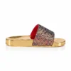 Pregatita de Plaja? Pentru zilele calduroase de Vara, aceste modele sunt Perfecte! Papuci Dama Aurii Glitter Vara Plaja Glamour Online Fashion