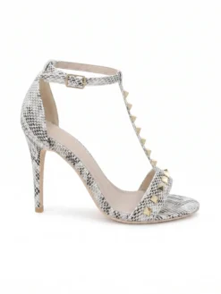 Cauti un o Sanda Eleganta cu Imprimeu Sarpe? Comandă din Colectia Mangata Sandale Elegante Animal Print Snake Toc Inalt Mangata
