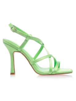 Cauti un o Sanda Eleganta Deosebita cu Toc? Vezi Colectia Mangata Sandale Elegante Verde Lime de Vara Barete Menbur, Livrare Rapida