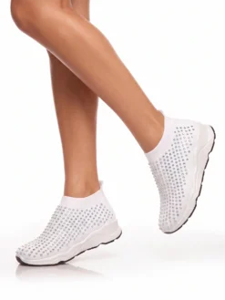 Cauti un Adidas in Trend Deosebit? Descopera Colectia Mangata | Adidasi Dama Albi de Vara Cristale Sneakers Fashion MANGATA