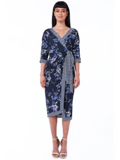 Cauti o Rochie Midi Deosebita pentru Evenimente Speciale? Comanda Online | Rochie de Seara Eleganta Midi Imprimeu Floral Botez MANGATA