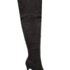 Cauti o Cizma Lunga Neagra In Trend? Descopera Colectia Mangata si Comanda Cizme Lungi Negre Piele Intoarsa Toc Inalt Subtire MANGATA