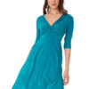 Vrei sa ai o aparitie de neuitat? Ai nevoie de o rochie de seara cu Speciala! Rochie de Seara Eleganta Midi Turquoise Lycra Lejera MANGATA