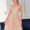 Cauti o Rochie Midi Eleganta Deosebita? Comanda Online pe MANGATA.ro | Rochie de Seara Midi Nude Eleganta Rochii Ocazie MANGATA