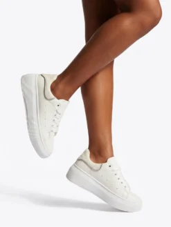 Cauti un Adidas in Trend Deosebit? Descopera Online Colectia Mangata Adidasi Dama Albi Casual Talpa Inalta Glitter Ieftini MANGATA