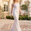 Cauti o Rochie de Mireasa Romantica? Comanda acum o Rochie Mangata Rochie Alba Sirena Paiete Multicolore Rochii Civila Logodna