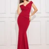 Cauti o Rochie Lunga Eleganta? Descopera cea mai noua Colectie Online Rochie Lunga Eleganta Bordo de Seară Nașă Online MANGATA