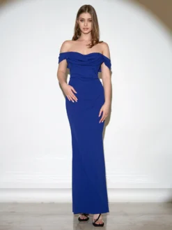 Cauti o Rochie Lunga Eleganta? Descopera cea mai noua Colectie Online Rochie Lunga Eleganta Mânecă Albastră Ieftina Ocazie MANGATA