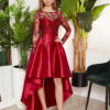 Cauti o Rochie Midi Couture de Ocazie cu Paiete? Descopera Colectia Mangata.ro Rochie de Ocazie Midi Bordo Vaporoasă Mânecă Lungă MANGATA