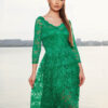 Cauti o Rochie Midi Deosebita cu Dantela? Descopera Colectia Mangata Extravagant Rochie De Seara Verde Dantela Maneca Lunga Eleganta ROCHII