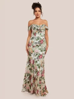 Cauti o Rochie Lunga Eleganta cu Imprimeu? Descopera Colectia Extravagant Rochie Lungă Elegantă Imprimeu Floral Ieftina MANGATA