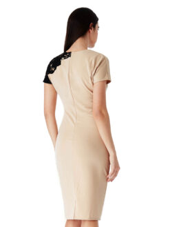 Cauti o Rochie Midi Crem de Seara? Descopera Colectia Mangata.ro Rochie de Seara Midi Crem Eleganta Ieftină Dantelă MANGATA
