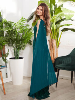 Cauti o Rochie Lunga de Ocazie Specială? Descopera Colectia Extravagant Rochie de Seară Lungă Franjuri Verde Elegantă Online MANGATA