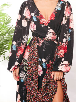 Cauti O Rochie de Vara Vaporoasa Lunga cu Imprimeu? Livrare Rapidă, Comanda pe Mangata.ro Rochie Lungă de Seară Voal Imprimeu Floral Vară MANGATA
