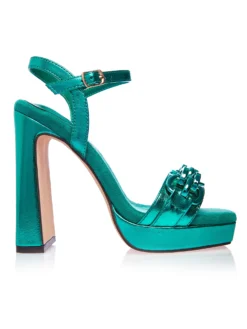 Cauti Sandale cu Lant Deosebite? Descopera Online Colectia Noua, Sandale Elegante Nasa Turquoise Accesoriu Metalic MENBUR, Livrare Rapida