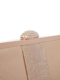 Cauti o Poseta Eleganta Aurie de Ocazie? Comanda pe Mangata.ro | Poșetă Aurie Elegantă Glitter Cristale Nașă Nuntă MANGATA, Livrare Rapida