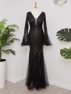 Cauti o Rochie Lunga de Ocazie Deosebita? Descopera Colectia Noua Rochie Lunga Eleganta de Seara Paiete Ocazie Nasa MANGATA