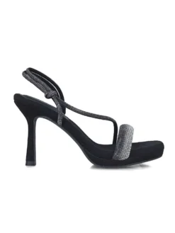 Cauti un o Sanda Deosebita de Seara? Vezi Colectia Mangata Sandale Negre de Ocazie Piele Întoarsă Cristale Menbur Online, Livrare Rapidă