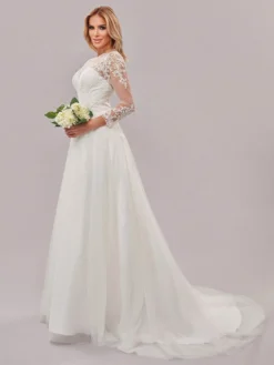Cauti o Rochie de Mireasă Specială? Comanda Online pe Mangata.ro | Rochie de Mireasă Dantelă Mânecă Lungă MANGATA, Livrare Rapidă