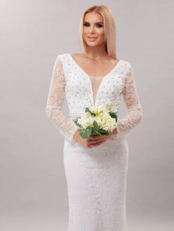 Cauti o Rochie de Mireasă Specială? Comanda Online pe Mangata.ro | Rochie de Mireasă Deosebita Cristale Tulle Detașabil MANGATA, Livrare Rapidă