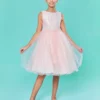 Cauti Rochita Speciala pentru Fete? Descopera Colectia Mangata KIDS, Rochita Roz Midi de Seara Tafta Tulle Fete Deosebita MANGATA, Livrare Rapida