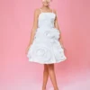 Cauti Rochita Speciala pentru Fete? Descopera Colectia Mangata KIDS, Rochita de Seara Alba Midi Organza Fete Deosebita MANGATA, Livrare Rapida