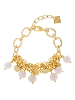 Cauti Bijuterii Speciale? Descopera pe MANGATA Brățară Eleganta Perle Cultura Placată Aur 24K Vidda Jewelry fabricata in Spania, Livrare Rapida