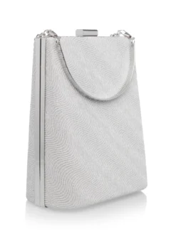 Cauti o Poseta Eleganta Argintie de Ocazie? Comanda pe Mangata.ro | Clutch Argintiu Mireasa Elegant Glitter Stralucitor Menbur, Livrare Rapida