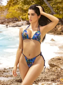 Cauti un Costum de Baie Deosebit? Descopera MAPALE USA pe Mangata Costum de Baie 2 Piese Albastru Imprimeu Floral Mapale, Livrare Rapida