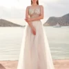 Cauti o Rochie de Mireasă Specială? Comanda Online pe Mangata.ro | Rochie de Mireasă Albă Tulle Cristale Prințesă MANGATA, Livrare Rapidă