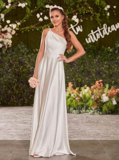 Cauti o Rochie de Mireasă Specială? Comanda Online pe Mangata.ro | Rochie de Mireasă Lungă Albă Satin Ieftina MANGATA, Livrare Rapidă