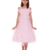 Cauti Rochita Speciala pentru Fete? Descopera Colectia Mangata KIDS, Rochita Roz Pudra Midi de Ocazie Tulle Cristale Fete MANGATA, Livrare Rapida