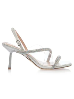 Cauti Sandale Elegante Deosebite? Descopera Online Colectia Noua MANGATA Sandale Elegante de Mireasa Argintii Cristale Multicolore Menbur, Livrare Rapidă