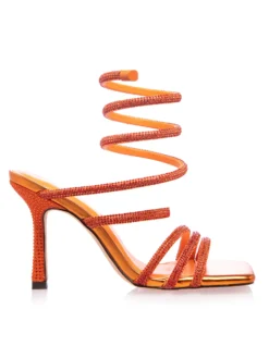 Cauti Sandale de Ocazie Moderne? Descopera Online Colectia Menbur Sandale Elegante Portocalii Cristale Glam de Vară Menbur Livrare Rapida