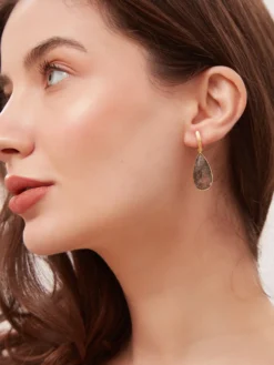Cauti o Pereche de Cercei Deosebiti cu Pietre Naturale? Descopera Colectia Schmuckoo Berlin Cercei Eleganti Quartz Pietre Semipretioase Placati Aur 18K