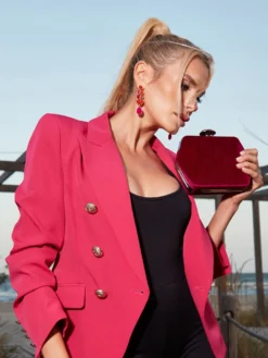 Cauti o Pereche de Cercei Deosebiti cu Pietre Naturale? Descopera Colectia Schmuckoo Berlin Cercei Onyx Roz Fucsia Pietre Semipretioase